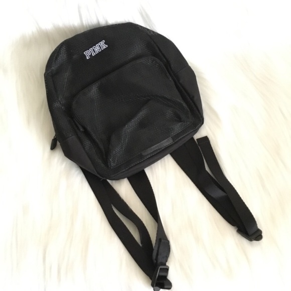 NWT PINK VS Mini Mesh Backpack - Picture 2 of 8